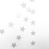 Metallic Silver Star Garland