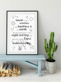 Heavens & Earth Art Print- Grid Collection - Silver Lining UK