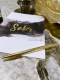 Gold engraved ‘He is the best of planners’ pen.