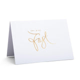 Eat, Pray, Fast Ramadan Greeting Card - Snowdrop White - Silver Lining UK
