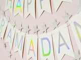 Happy Ramadan Pennant Banner - Silver Foil