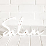 salam wooden word art