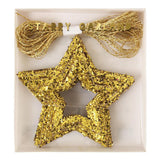Gold Glitter Star Garland - Silver Lining UK