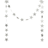 Metallic Silver Star Garland